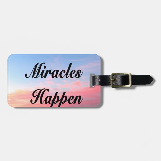 AWE INSPIREREN MIRACLES HAPPELEN SUNRISE FOTO BAGAGELABEL (Voorkant horizontaal)
