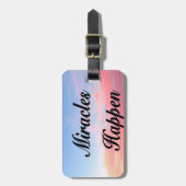 AWE INSPIREREN MIRACLES HAPPELEN SUNRISE FOTO BAGAGELABEL (Voorkant verticaal)