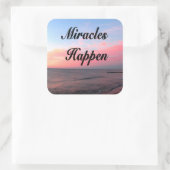 AWE INSPIREREN MIRACLES HAPPELEN SUNRISE FOTO VIERKANTE STICKER (Tas)