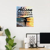 AWE INSPIREREN PERSONALISEERD GYMNASTICS POSTER (Thuiskantoor)