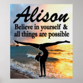 AWE INSPIREREN PERSONALISEERD GYMNASTICS POSTER (Voorkant)