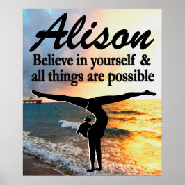 AWE INSPIREREN PERSONALISEERD GYMNASTICS POSTER