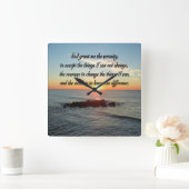 AWE INSPIREREN SERENITY PRAYER ONTWERP VIERKANTE KLOK (Huis)