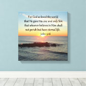 AWE-INSPIRING JOHN 3:16 SUNRISE CANVAS AFDRUK (Insitu (Houten vloer))