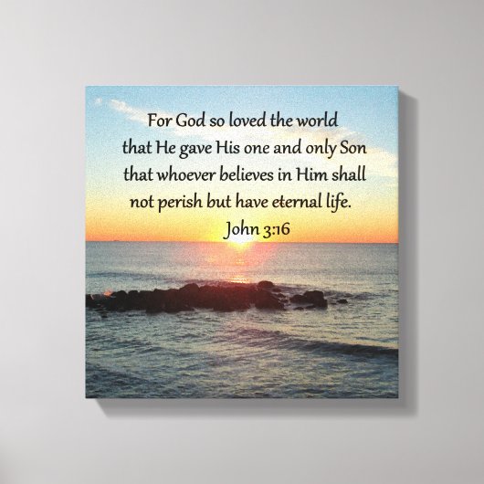 AWE-INSPIRING JOHN 3:16 SUNRISE CANVAS AFDRUK (Voorkant)
