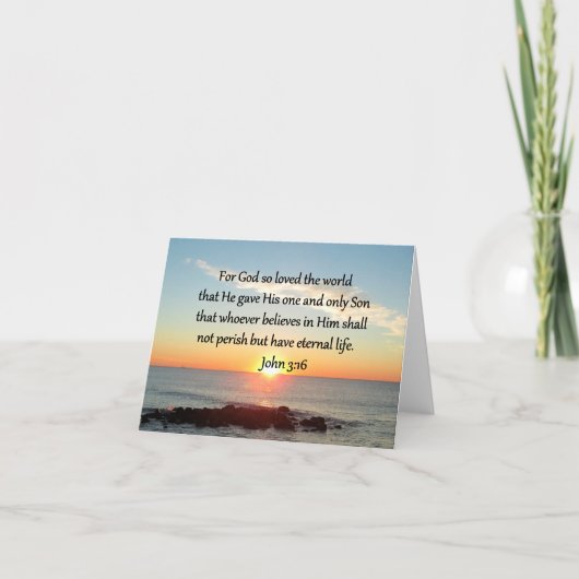 AWE-INSPIRING JOHN 3:16 SUNRISE KAART (Voorkant)