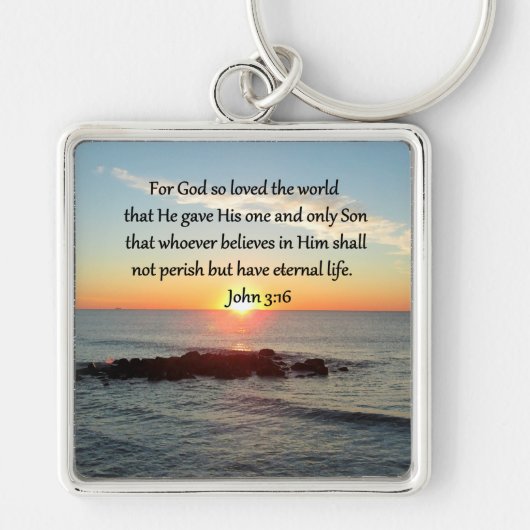 AWE-INSPIRING JOHN 3:16 SUNRISE SLEUTELHANGER (Voorkant)