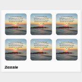 AWE-INSPIRING JOHN 3:16 SUNRISE VIERKANTE STICKER (Vel)