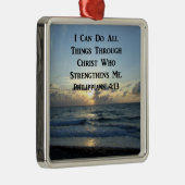 AWE-INSPIRING PHILIPPIANS 4:13 GROENE SCRIPTUUR METALEN ORNAMENT (Rechts)