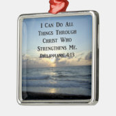 AWE-INSPIRING PHILIPPIANS 4:13 GROENE SCRIPTUUR METALEN ORNAMENT (Links)