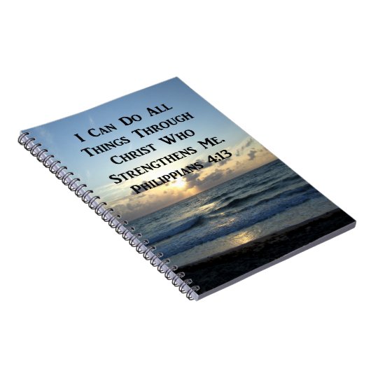 AWE-INSPIRING PHILIPPIANS 4:13 GROENE SCRIPTUUR NOTITIEBOEK (Rechterzijde)