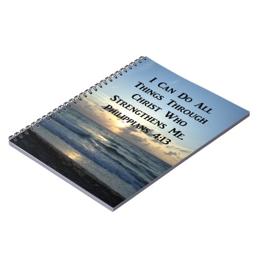 AWE-INSPIRING PHILIPPIANS 4:13 GROENE SCRIPTUUR NOTITIEBOEK (Linkerzijde)