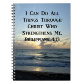 AWE-INSPIRING PHILIPPIANS 4:13 GROENE SCRIPTUUR NOTITIEBOEK (Voorkant)