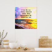 AWE-INSPIRING PHILIPPIANS 4:13 ORIGINEEL POSTER (Keuken)