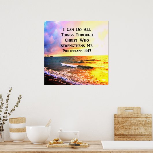AWE-INSPIRING PHILIPPIANS 4:13 ORIGINEEL POSTER (Keuken)