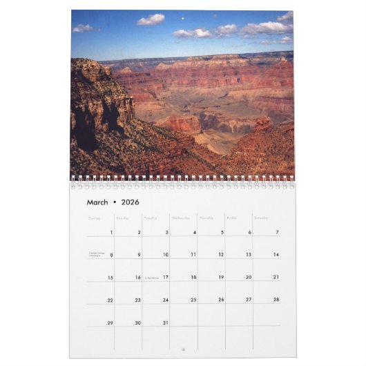 Awe-Inspriring Grand Canyon Kalender (Mar 2026)