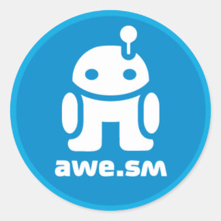 awe.sm-o Sticker (Blauw)