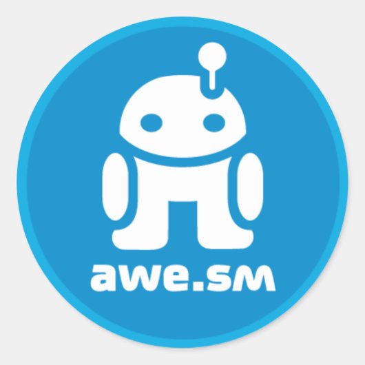 awe.sm-o Sticker (Blauw) (Voorkant)