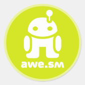 awe.sm-o Sticker (Groen) (Voorkant)