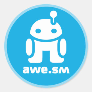 awe.sm-o Sticker (lichtblauw)