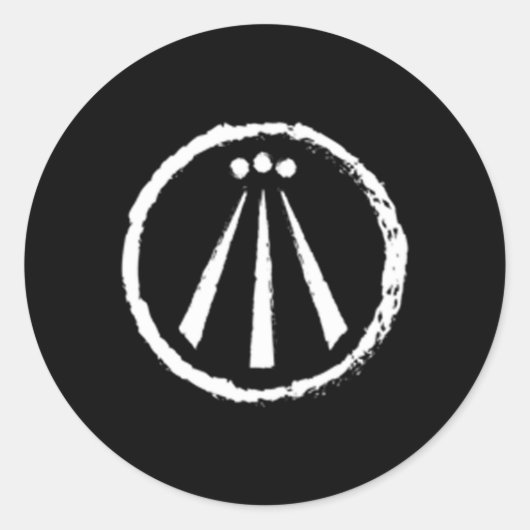 Awen Druid Pagan Celtic Wiccan Symbol Ronde Sticker (Voorkant)