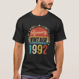 Awesome 30 Years Old Vintage 1992 Retro 30Th Birth T-shirt