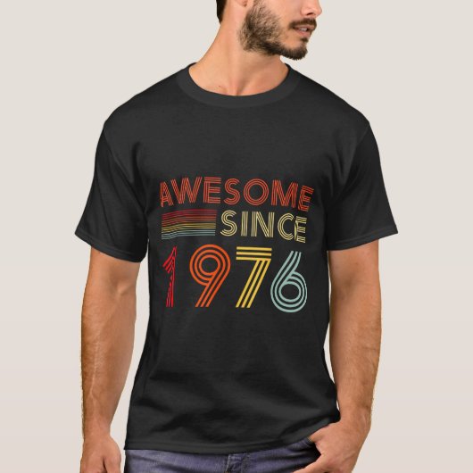 Awesome 50 Birthday Decorations Men 50yr 1976 50th T-shirt (Voorkant)