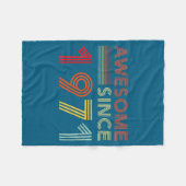 Awesome 55 Birthday Decorations Men 55yr 1971 55th Fleece Deken (Voorkant (Horizontaal))