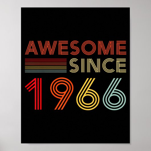 Awesome 60 Birthday Decorations Men 60yr 1966 60th Poster (Voorkant)