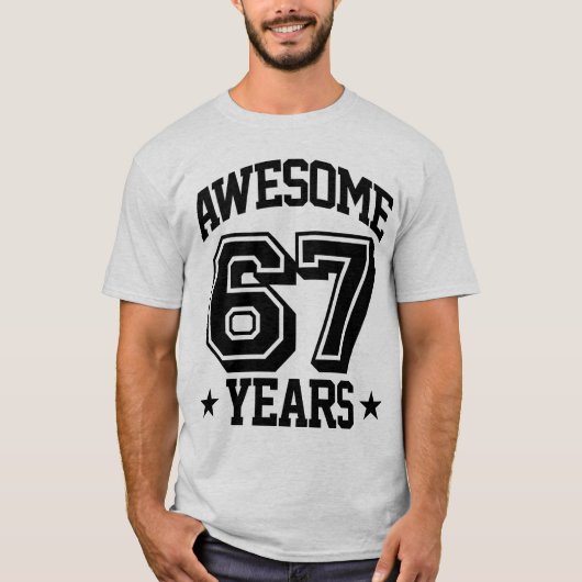 Awesome 67 Years T-shirt (Voorkant)