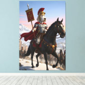 Awesome anthropomorphic Italian Spinone dog canvas (Insitu (Houten vloer))