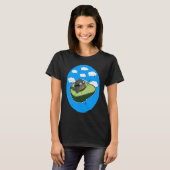 Awesome Avocado Plane Flying Avocado T-shirt (Voorkant volledig)