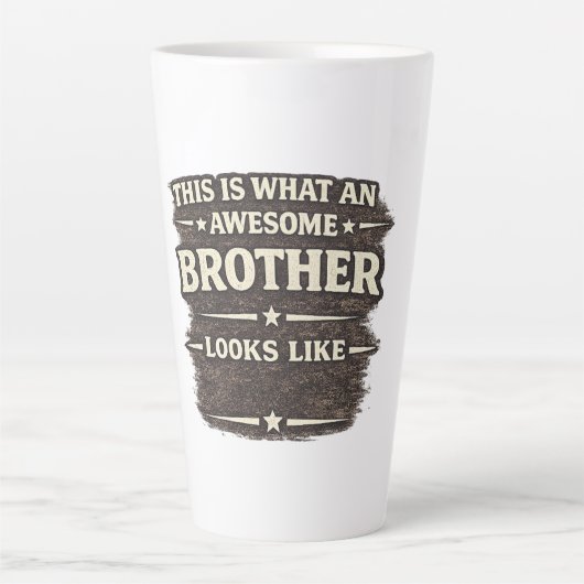 Awesome Brother Looks Like – Funny Quote Design Latte Mok (Voorkant)