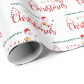 Awesome Caregiver Christmas Wrapping Paper Cadeaupapier (Rol Hoek)