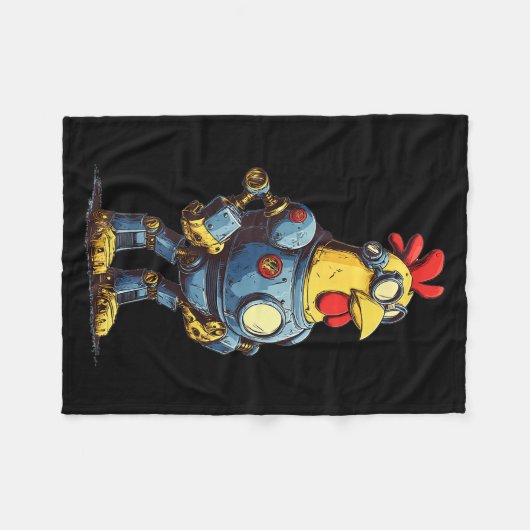 Awesome Chicken Robot For Future Animals Lovers  Fleece Deken (Voorkant (Horizontaal))