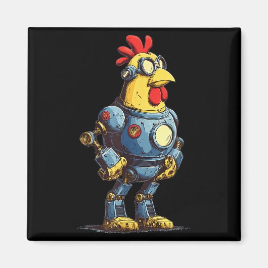Awesome Chicken Robot For Future Animals Lovers  Magneet (Voorkant)