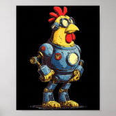 Awesome Chicken Robot For Future Animals Lovers Poster (Voorkant)