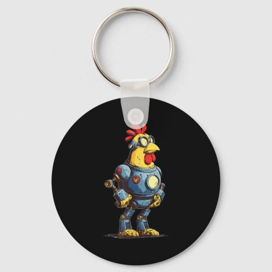 Awesome Chicken Robot For Future Animals Lovers  Sleutelhanger (Voorkant)