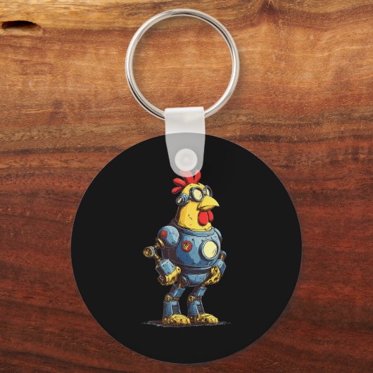 Awesome Chicken Robot For Future Animals Lovers  Sleutelhanger (Voorkant)