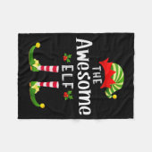 Awesome Christmas Elf Matching Pajama X-mas Party  Fleece Deken (Voorkant (Horizontaal))