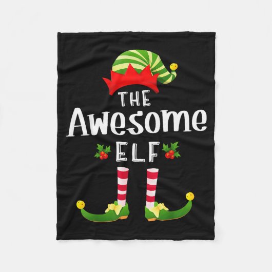 Awesome Christmas Elf Matching Pajama X-mas Party  Fleece Deken (Voorkant)