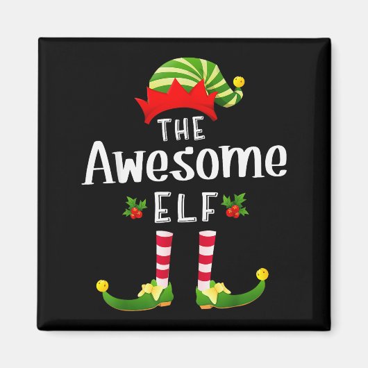 Awesome Christmas Elf Matching Pajama X-mas Party  Magneet (Voorkant)