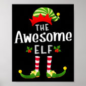 Awesome Christmas Elf Matching Pajama X-mas Party  Poster (Voorkant)