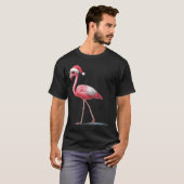 Awesome Cool Flamingo With Christmas Hat And Sungl T-shirt (Voorkant volledig)