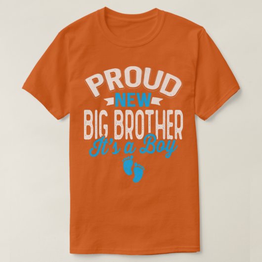 Awesome Cool Proud New Big Brother It's A Boy Gend T-shirt (Design voorkant)