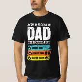Awesome Dad Checklist Funny Father’s Day T-shirt (Voorkant)