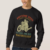 Awesome Dads Have Tattoos And Beards Fathersday M Trui (Voorkant)