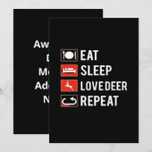 Awesome Deer Lover Creative ModerFlat Holiday Card Feestdagenkaart (Voorkant / Achterkant)