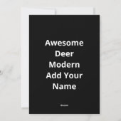 Awesome Deer Lover Creative ModerFlat Holiday Card Feestdagenkaart (Achterkant)