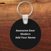 Awesome Deer Lover Creative Modern Design Keychain (Achterkant)